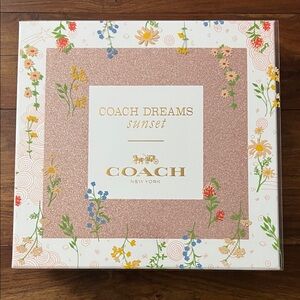 Coach Dreams Sunset Box with Floral and Gold Accents